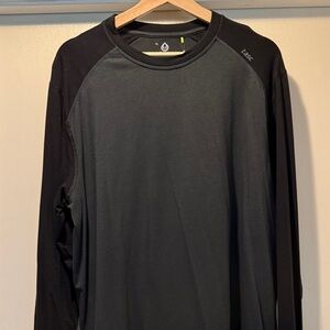 tasc Bamboo Performance Men's Long Sleeve Crew - Black and Gray